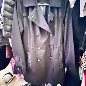 Braetan Black Double-Breasted Pea Coat